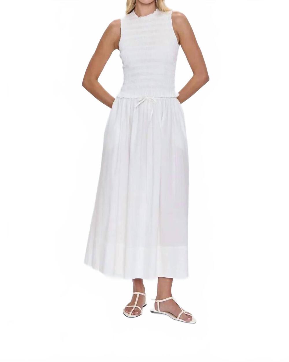 NEW PISTOLA noelle poplin skirt in le blanc